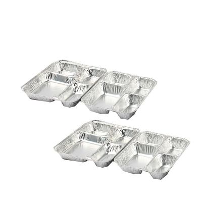 Kompartiment Aufgeteilte Aluminiumfolie Lunchbox hochtemperaturbeständig