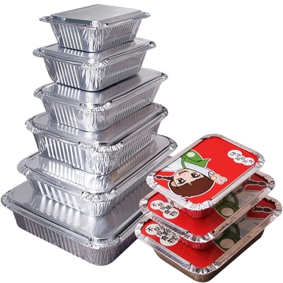 Individuell recycelbare Einweg-Lebensmittelverpackungen Aluminiumbehälter Zinnfolie Geschirr für die Gastronomie Aluminiumfolie