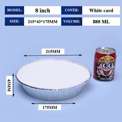 8 Zoll Folie Lunchbox Behälter mit Abdeckung 215 * 175 * 43mm Hersteller BBQ Takeout Lebensmittelbehälter