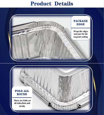 Hitzebeständige und hygienische Aluminiumfolien-Lebensmittelbehälter für die praktische Aufbewahrung von Lebensmitteln