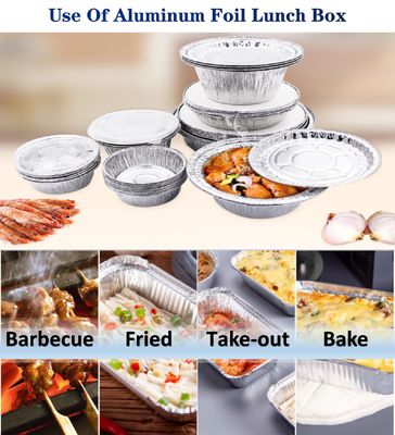 Hitzebeständige, umweltfreundliche, anpassbare Aluminiumfolien-Lunchbox und Lebensmittelbehälter für Lebensmittelverpackungen