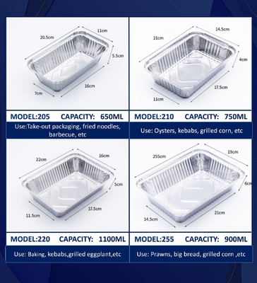 Goldfarben glatte Wand Aluminiumfolie Lebensmittelbehälter Tray mit verschließbarem Deckel Kunststoffdeckel CREC620 Yysm
