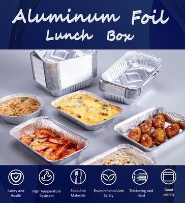 Hochwertiges Großhandelsgeschäft kundenspezifische Verpackungen für Lebensmittel mit einem einmaligem Verwendungszweck Aluminiumbehälter Blechfolie Geschirr Verpflegung Aluminiumfolie Tray