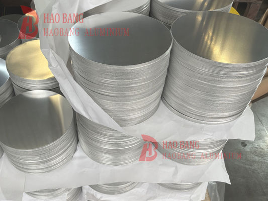 CC DC Rohstoff Aluminiumkreis 1050 1060 3003 Legierung O H18 Temperatur Maßgeschneiderte Größe Tiefe Zeichnung Disc