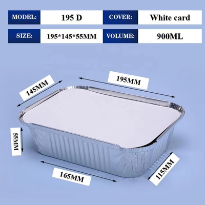 Einweg-Lunchbox aus Aluminiumfolie Kleiner Heißtopf mit gegrilltem Fisch