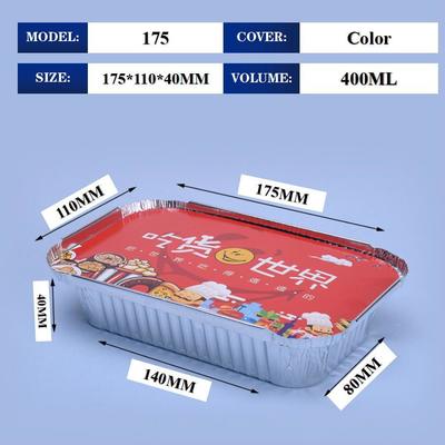 Food-Grade Aluminum Foil Lunch Box with 3 Lid Options