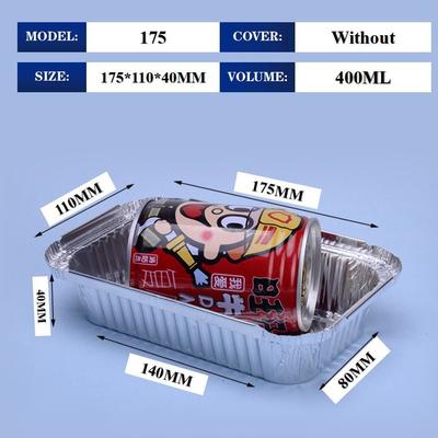 Food-Grade Aluminum Foil Lunch Box with 3 Lid Options