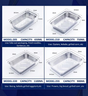 Hitzebeständige Aluminiumfolien-Lunchbox mit Legierung 8011 und Stanzverfahren für Einweg-Lebensmittelverpackungen