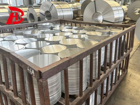 CC DC Rohstoff Aluminiumkreis 1050 1060 3003 Legierung O H18 Temperatur Maßgeschneiderte Größe Tiefe Zeichnung Disc