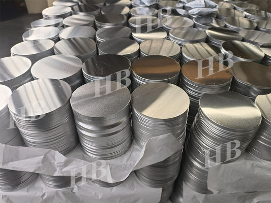 Hohe Flächigkeit 1050/3003 Legierung Aluminiumscheibe Tiefe Zeichnung Rissbeständig mit kundenspezifischem Durchmesser für industrielle Stempel