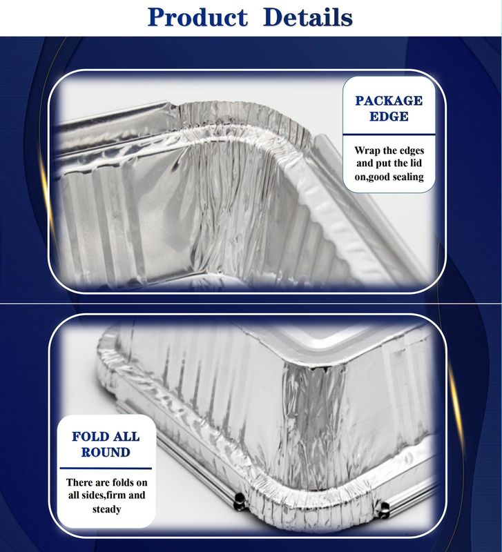 Hitzebeständige und hygienische Aluminiumfolien-Lebensmittelbehälter für die praktische Aufbewahrung von Lebensmitteln