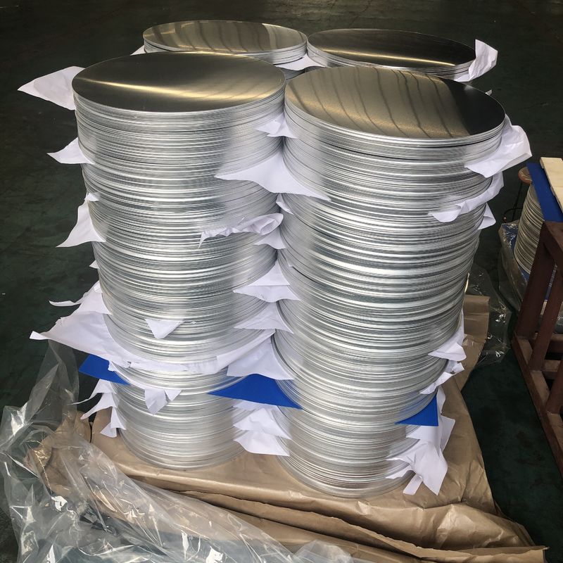 1050 1060 3003 Aluminum Circle CC DC Material O Soft H12 H18 Temper 0.3‑6mm Thickness 100‑1000mm Diameter Deep Drawing Aluminum Disc for Cookware Pots Pans Lamp Covers Stamping
