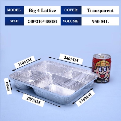 Selbstgefertigt und von guter Qualität Einweg-Lunchbox aus Aluminiumfolie
