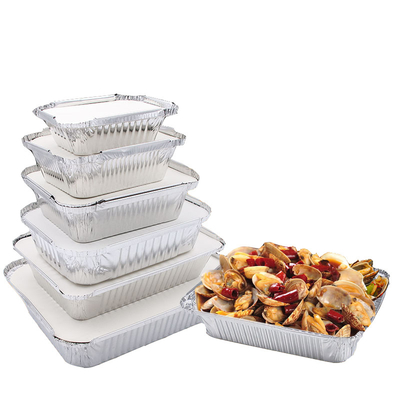 Hochwertiges Großhandelsgeschäft kundenspezifische Verpackungen für Lebensmittel mit einem einmaligem Verwendungszweck Aluminiumbehälter Blechfolie Geschirr Verpflegung Aluminiumfolie Tray